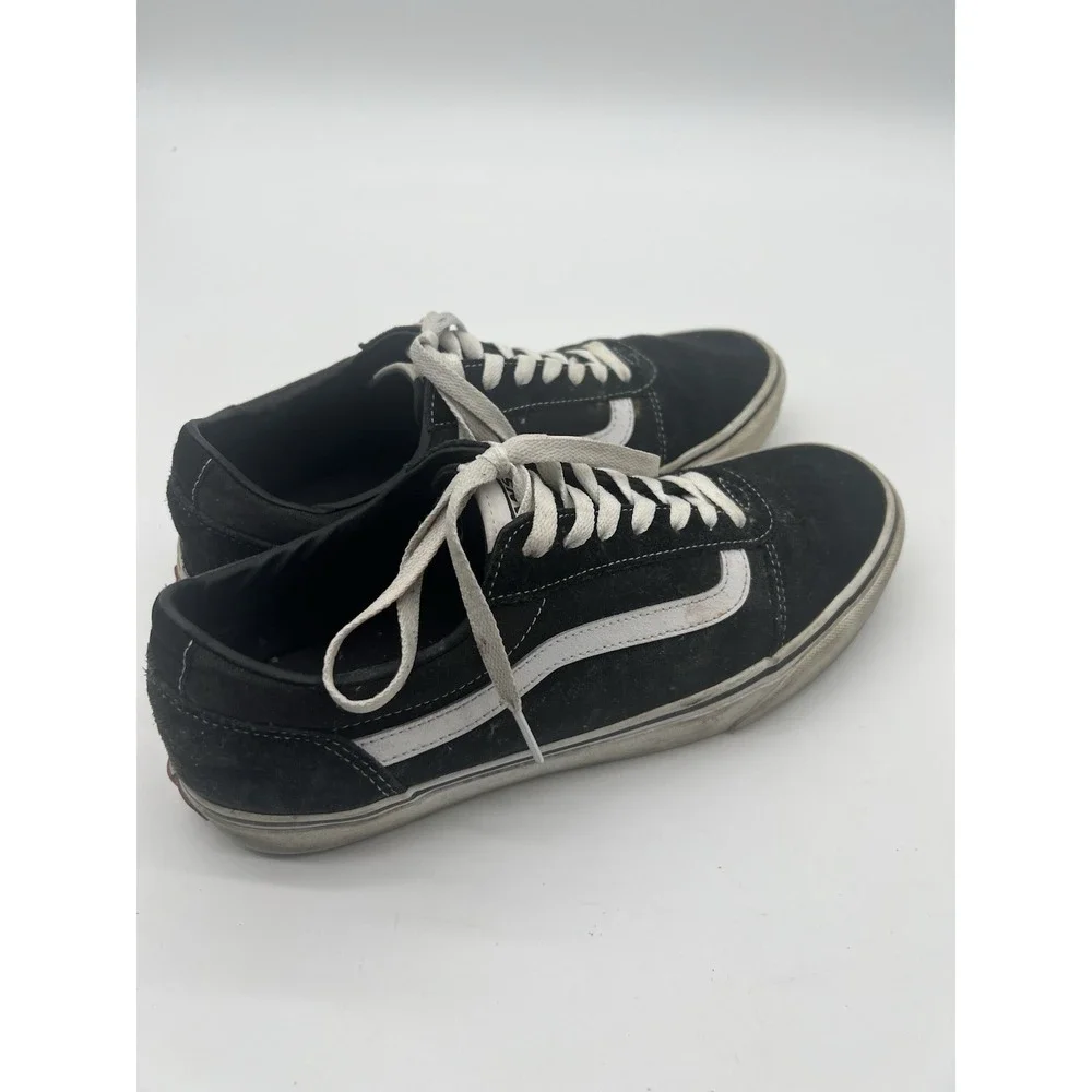 Vans Off The Wall‎ Mens Skate Sneakers Shoes Black White Stripe Size 11